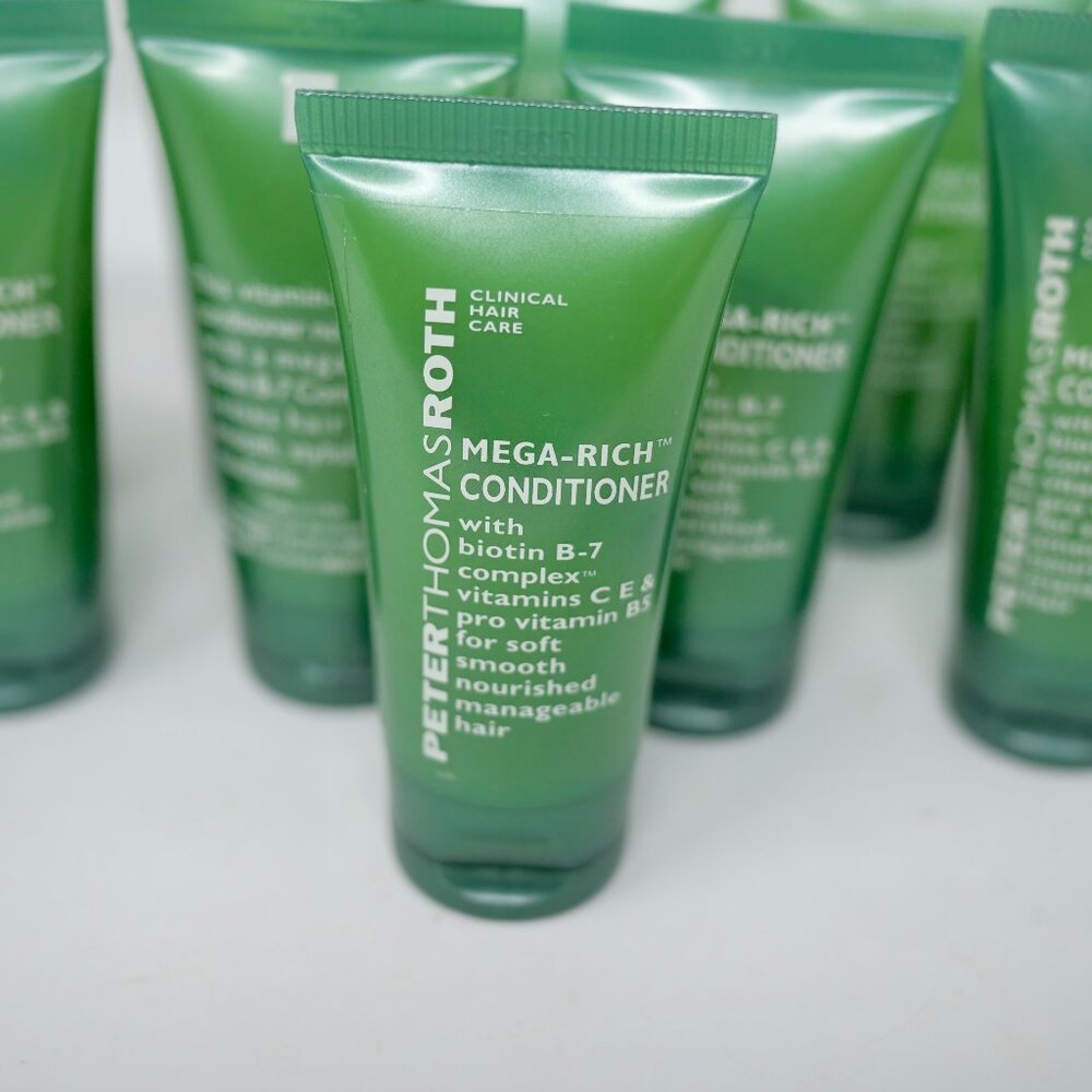 Lot of 10 Travel Peter Thomas Roth Mega-Rich Conditioner + 2 Shampoos